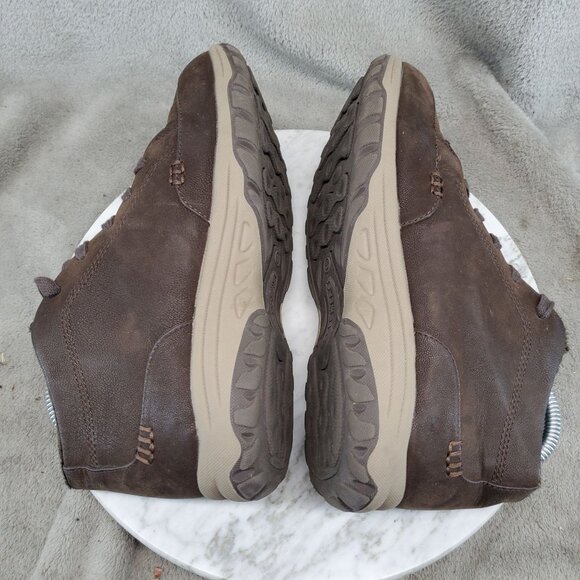 Skechers Shoes Womens Size 7.5 Wide Chocolate Brown Textile Chukka Boots - Picture 6 of 11